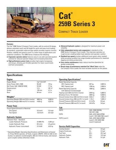 cat 259d3 spec sheet